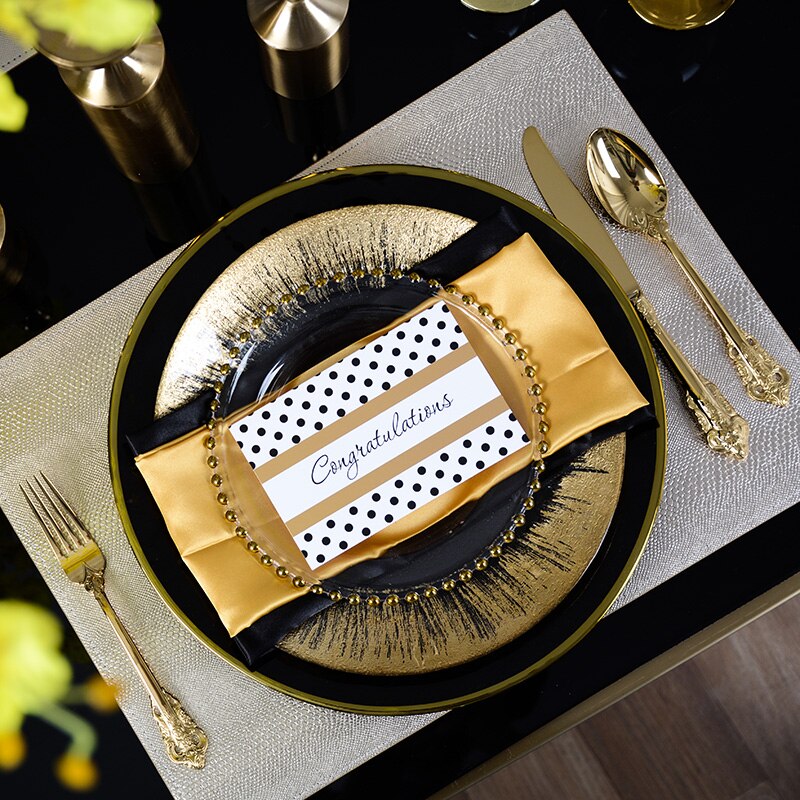 runden Schwarz Glas Platte Abendessen Platten Gold Glas Geschirr Restaurant Salat Schüssel transparent Platte Glas Schüssel und Gericht einstellen