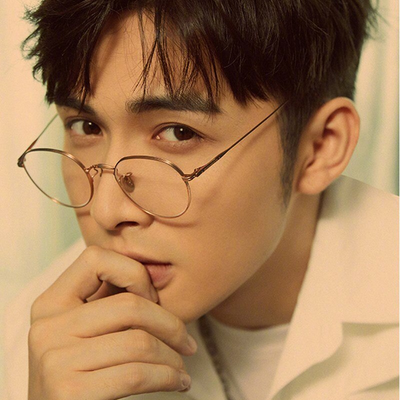 Anti-Blue Light Women Optical Myopia Eyeglasses Classic Vintage Rounds Metal Glasses Frame Men Computer Eye Glasses