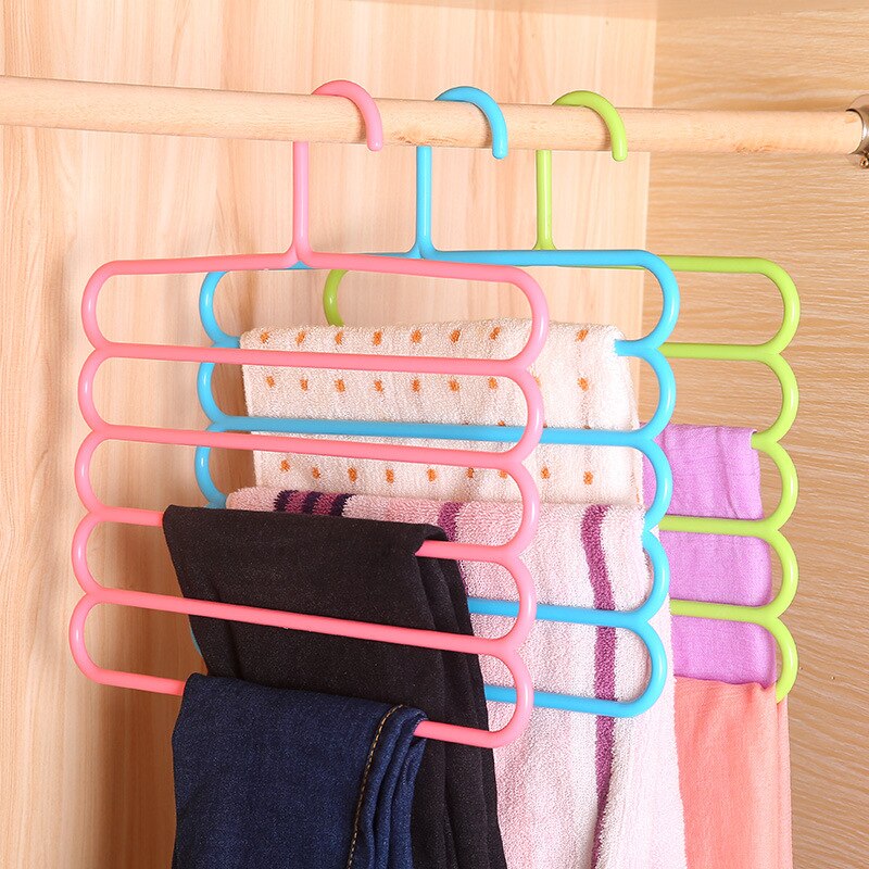 Farbe Nicht-Unterhose Multi-schicht Hosen Gestell Multi-funktion Kleiderschrank 5 Schicht Hängen Hosen KleiderbüGel Kleiderschrank Hosen Gestell heißer