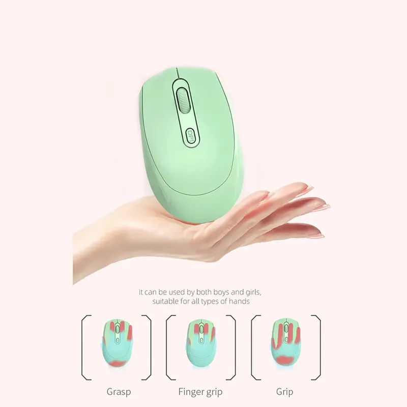 Wireless Bluetooth Mouse 2.4G Gaming Mice 1600DPI Rechargeable Mouse for Desktop Laptop USB Adapter PC Accessories