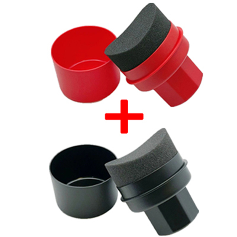 Autowiel Polijsten Waxen Gebogen Band Sponsborstel Met Cover Band Schoon Contour Dressing Applicator Pads voor Auto-accessoires: YELLOW