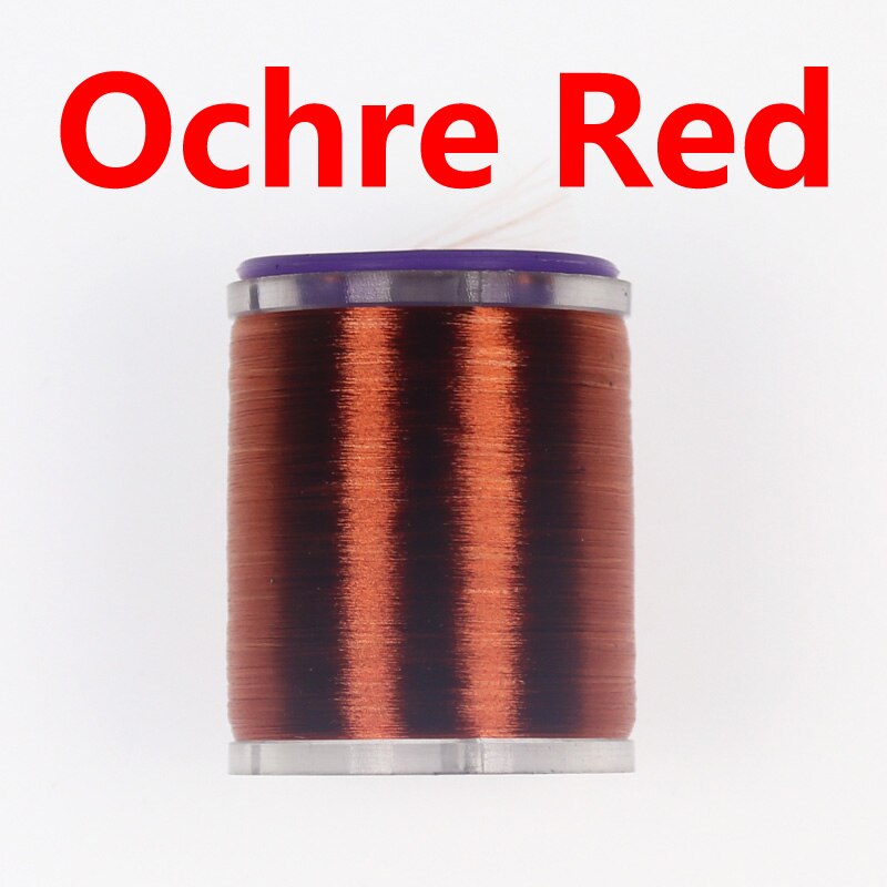 Wifreo 75D Fijne Hoge Treksterkte Vliegbindset Draad Met Standaard Spoel Spool Waxed Koppelverkoop Draad Voor Nimf Droog Natte Vliegen: Ochre Red