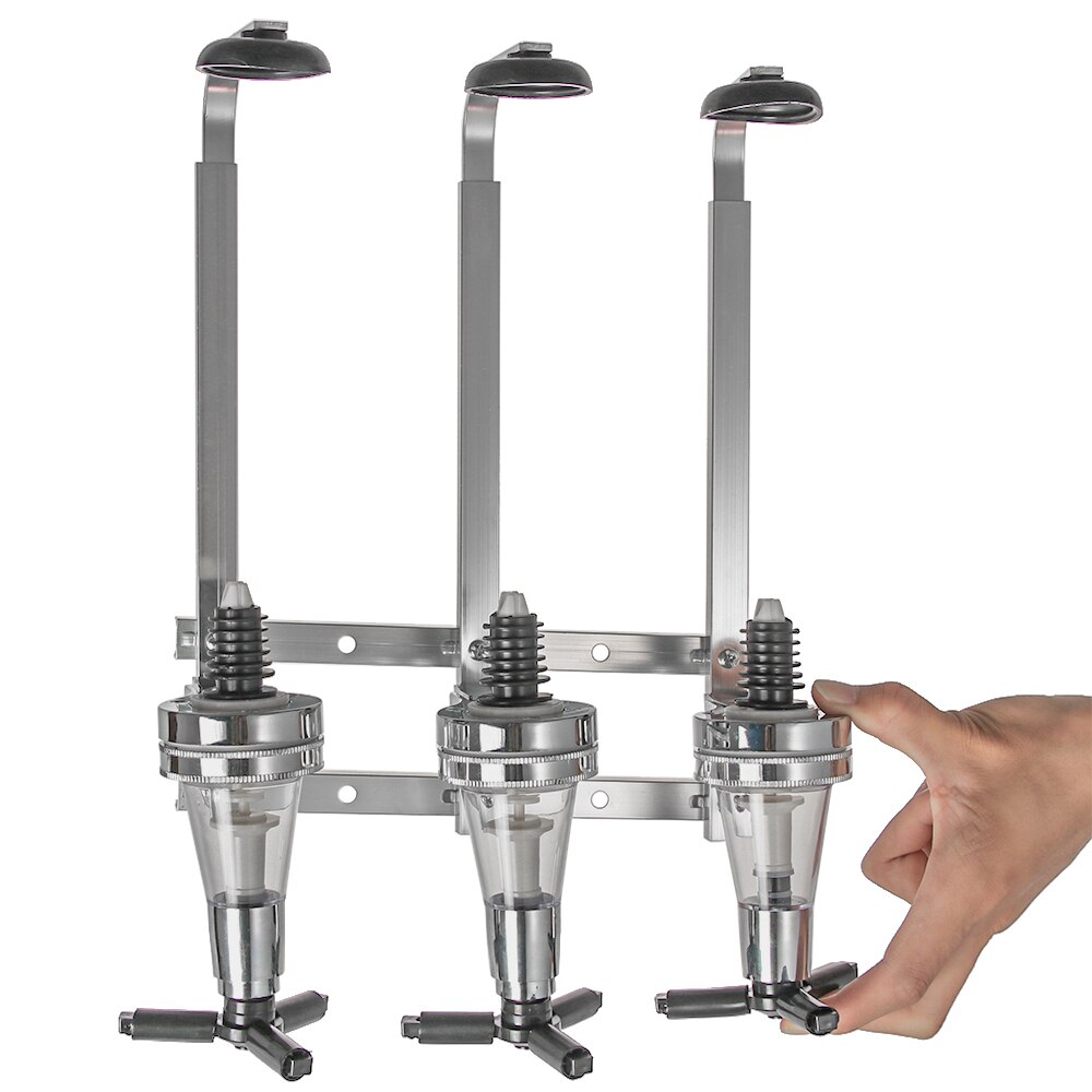 Bar Tools Drinks Wall Mounted 4 Station Liquor Wine Dispenser Pourer Alcohol Bottle Holder Dispenser Beverage Pourer