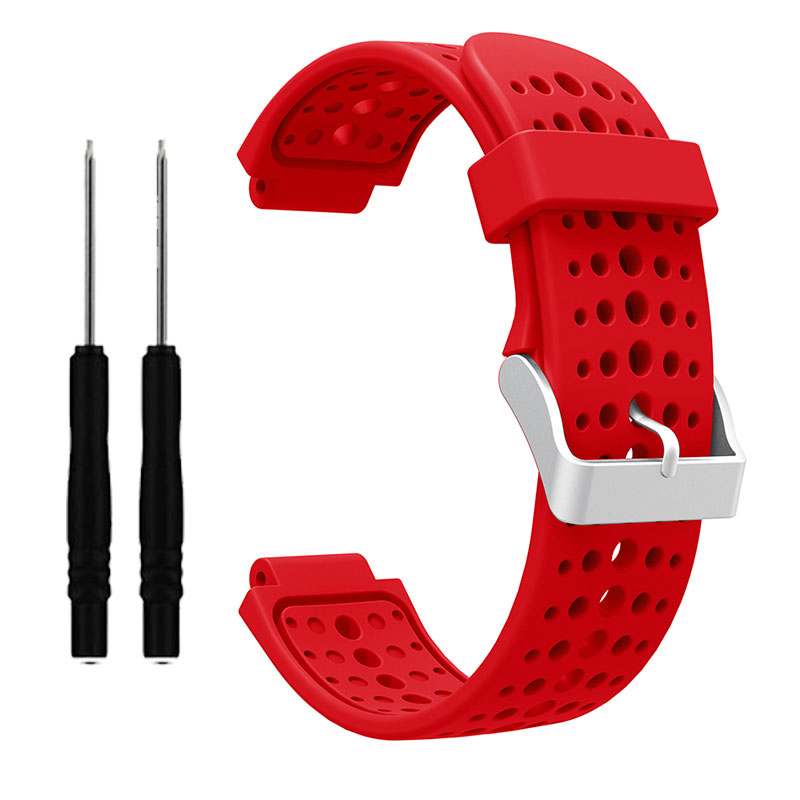 Siliconen Polsband Voor Garmin Forerunner 220 230 235 630 620 735 Xt Smart Horloge Band Armband Sport: Red