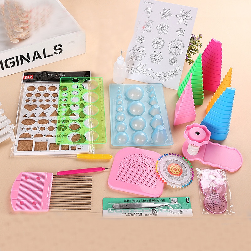 Plantilla de papel para manualidades, conjunto de herramientas para filigrana de papel, herramientas de prensado, juego de herramientas de prensado, decoración de papel, herramienta artística de flores