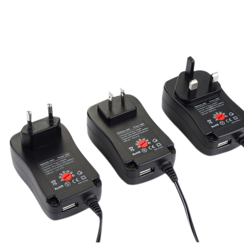 Universele Mains AC/DC Stroombron Adapters Supply, US/EU/UK Plug Charger 3 V-12 V AC/DC Adapters-M25