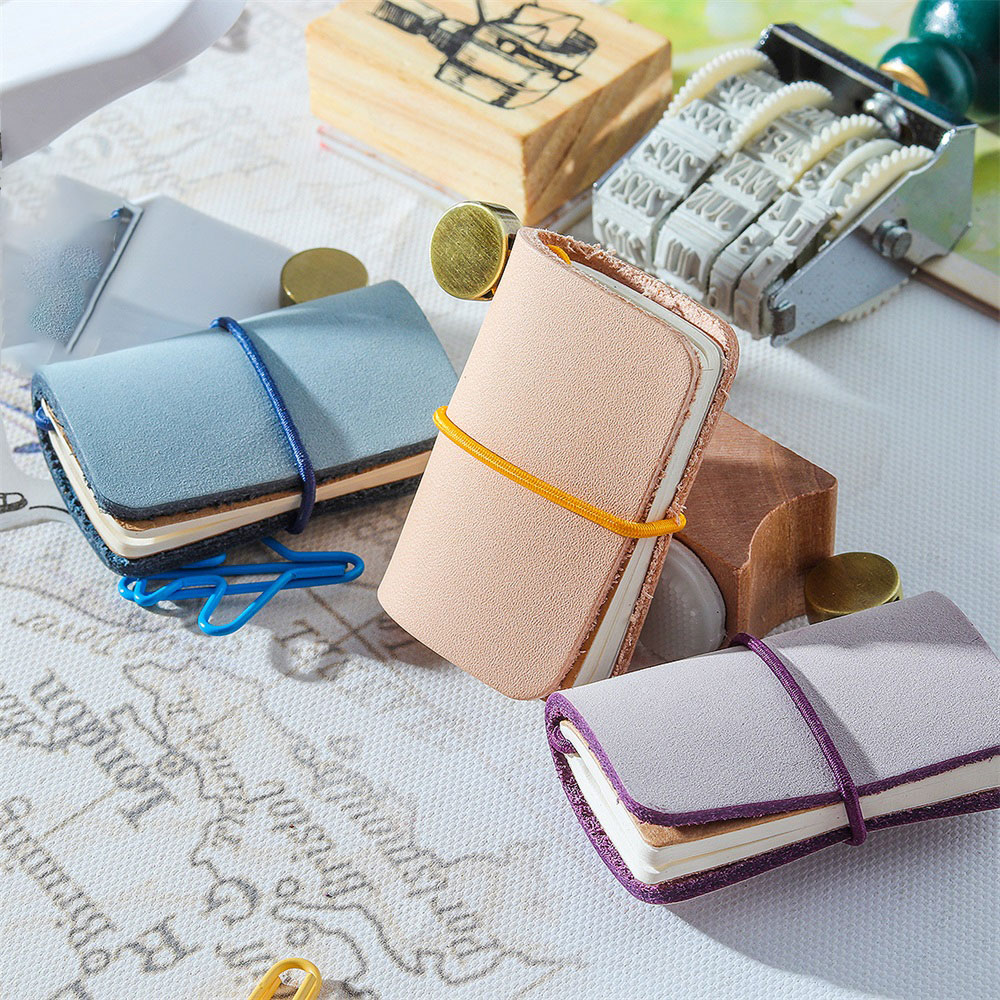 Mini Journal Cute Leather Cover Notebook Small Diary Retro Portable Travel Book DIY Blank Pages Memo Sketchbook