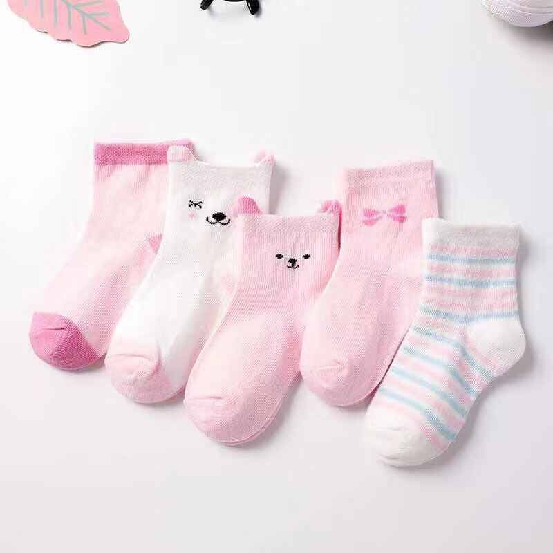 5 Paren/partij Lente Herfst Cartoon Kat Dier Zachte Katoen Knit Baby Sokken Kids Jongen Pasgeboren Baby Meisje Jongens Sokken Voor 0-6Yrs: Pink Rabbit / 4-6Y