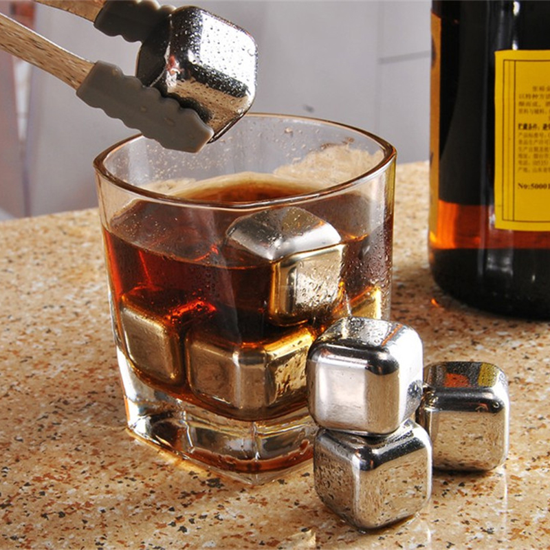 Reusable Stainless Steel Ice Cubes Chilling Whisky Stones for Whiskey Wine Keep Your Drink Cold Longer Ice stone islande