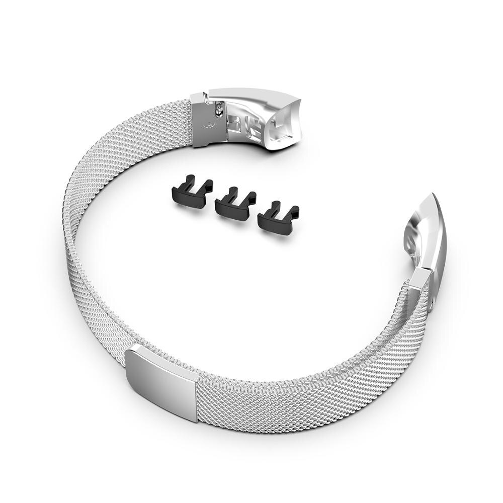 Bracelet milanais acier inoxydable Bracelet pour Huawei bande 4 Pro TER-B29S Bracelet de montre pour Huawei bande 3 TER-B09/bande 3 Pro BTER-B29: Argent
