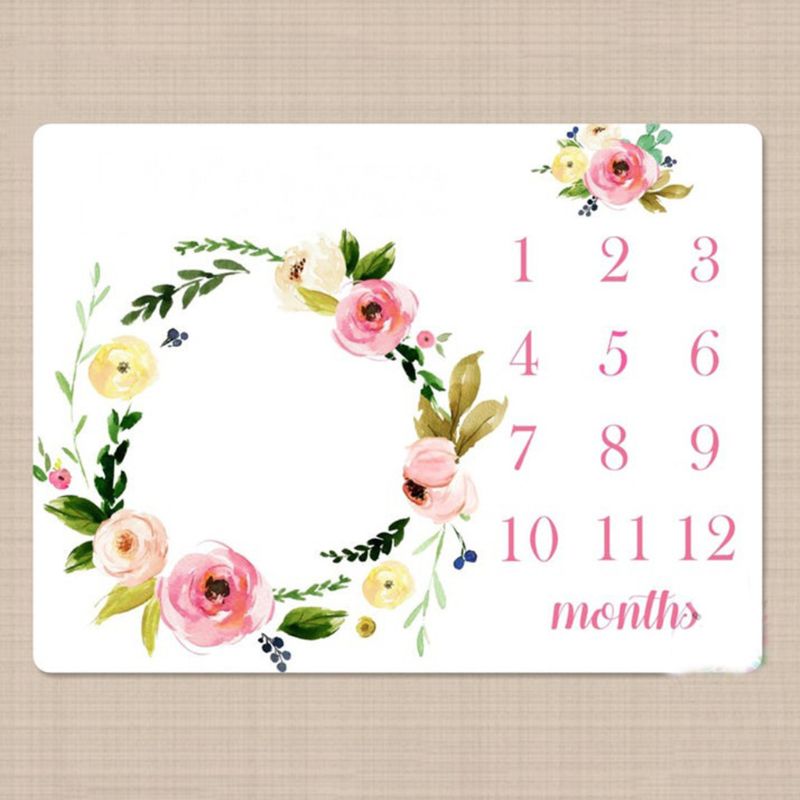 Baby Milestone Decke Neugeborenen Foto Hintergrund Kleinkinder Monatlichen Wachstum Handtuch Baby Milestone Decke