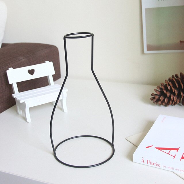 1 X support de Vase en fer forgé, Arrangement de fleurs en fil de fer, Simulation sèche et fraîche, support de fleurs en fer forgé, en Stock: A