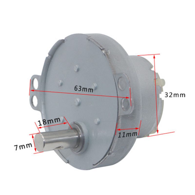 Cadre d'affichage de moteur de réduction de vitesse d'engrenage en métal, accessoires de tête de moteur de barbecue JS50T H37F 12V cc à couple élevé