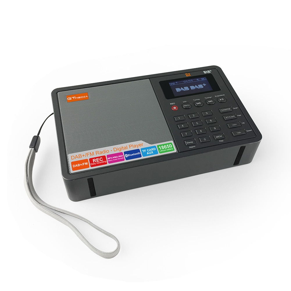 Black GTmedia D1 Digital DAB FM Stereo Radio Receiver TFT Alarm Clock