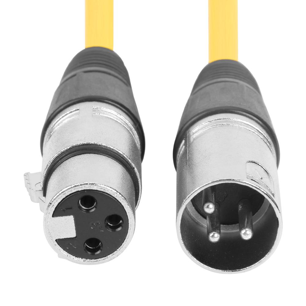 1m XLR Cable Male to Female 3Pin Zinc Alloy Flexible and Durable Noise-Free Audio Cable for Microphone XLR Cord: Yellow