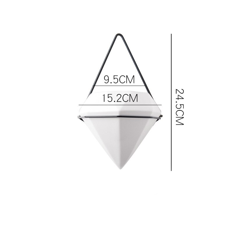 Succulente bloempothouder decoratief met touw hangende plantenbak muur wit praktisch modern keramiek -35: Geel