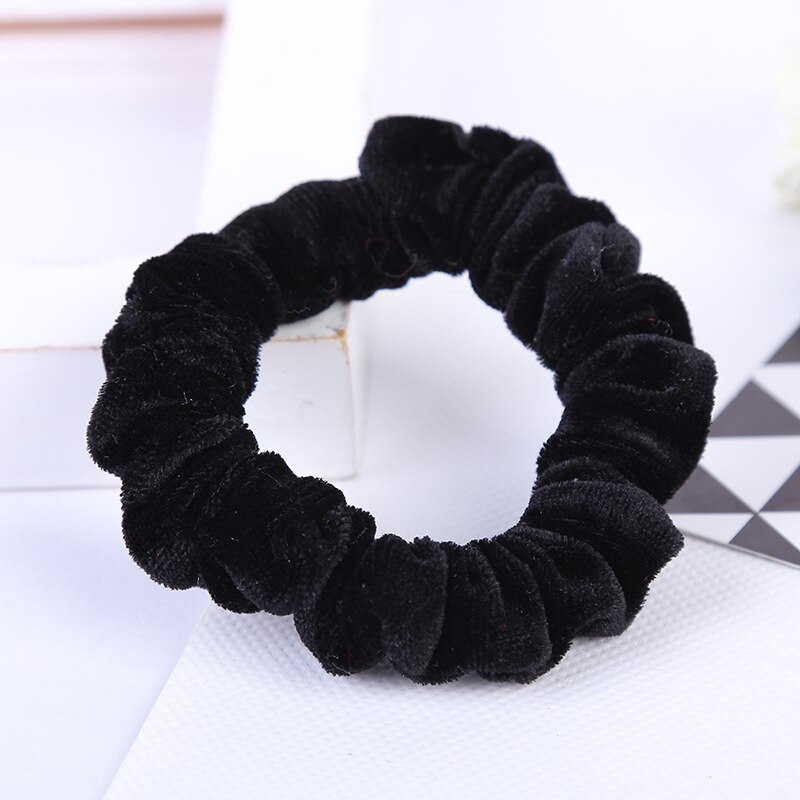 Coleteros elásticos de terciopelo para niña y mujer, lazos para el pelo sin arrugas, accesorios para el cabello, novedad de 2022: P7