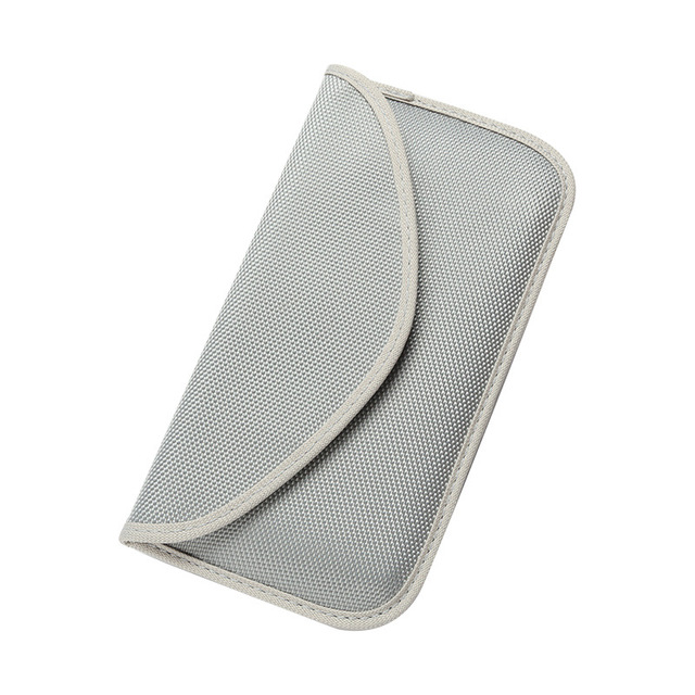 Anti Diefstal Autosleutel Protector Faraday Tas Gps Rfid Signal Blokkeren Bag Mobiele Telefoon Signaal Afscherming Pouch Anti Kopie Kaart houder: White