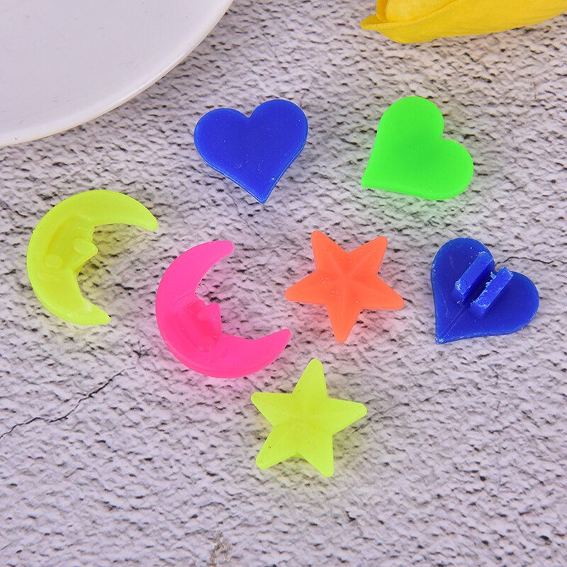 Contas de bicicleta de plástico com clipe, 36 peças, contas de fio, decoração, estrela luminosa mista, aro de roda de bicicleta