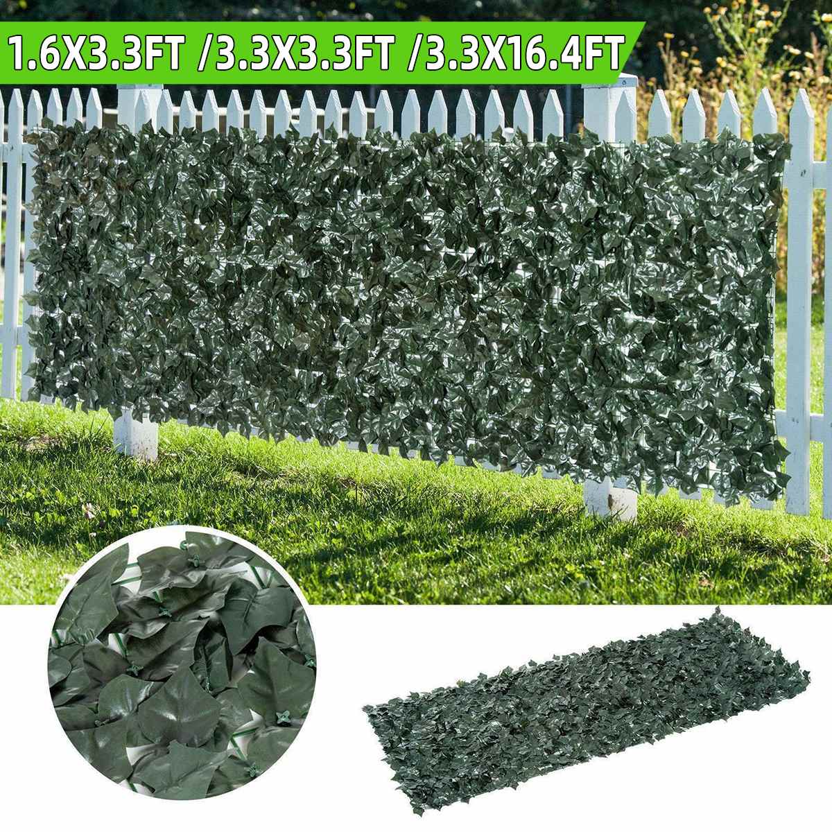 Artificial Leaf Garden Fence Screening Roll UV Fade Protected Privacy Artificial Fence Wall Landscaping Ivy Garden Fence Panel