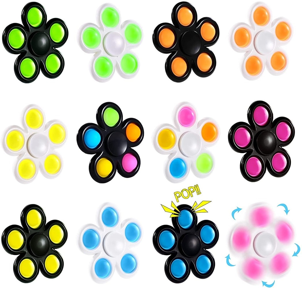 Neue Plus Fidget Spinner mit Einfache Dimple Fidget Spinner für Erwachsene Kinder-Einfache Dimple Zappeln Popper für Stress Relief