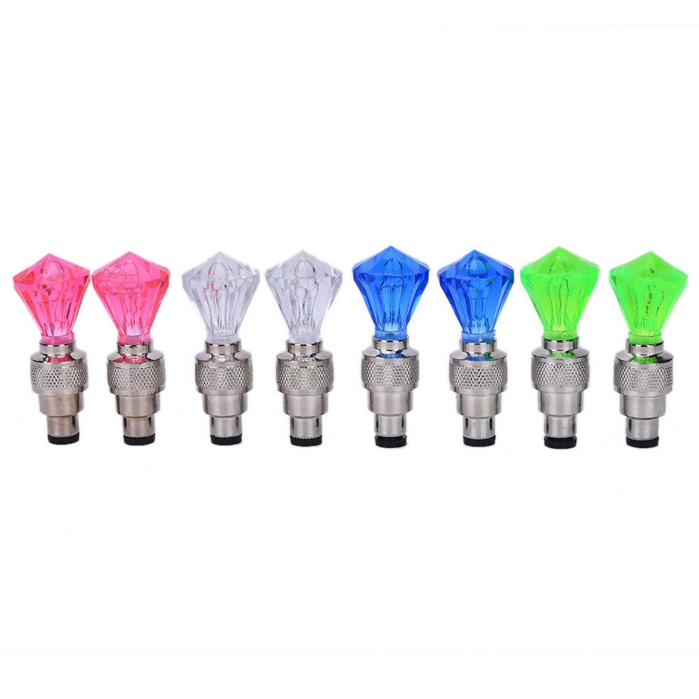 2 / 4 Pcs Ventiel Security Ultra-Heldere Led Cap Meerdere Kleuren Skull Head Voor Fiets Auto motorfiets Wiel Band Licht