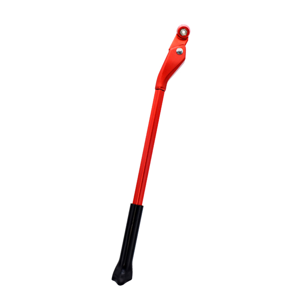 Adjustable Road Bicycle Aluminum Alloy Kickstand Parking Rack Bike Support Side Kick Stand Universal Easy Fitting Cycling Parts: Red