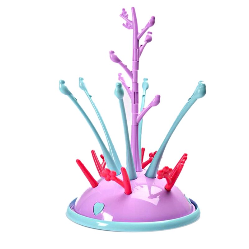 Draagbaar droogrek voor babyflessen, afdruiprek, flessenhouder voor het voeden, droogrek voor baby's, flessendroogrek: Default Title