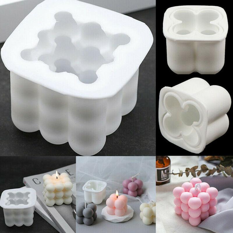 Universal Diy Cube Mold Thee Licht Wax Resin Casting Epoxy Mould Ambachten Gereedschappen Siliconen Mal Kaars Mallen Voor Kaarsen Maken