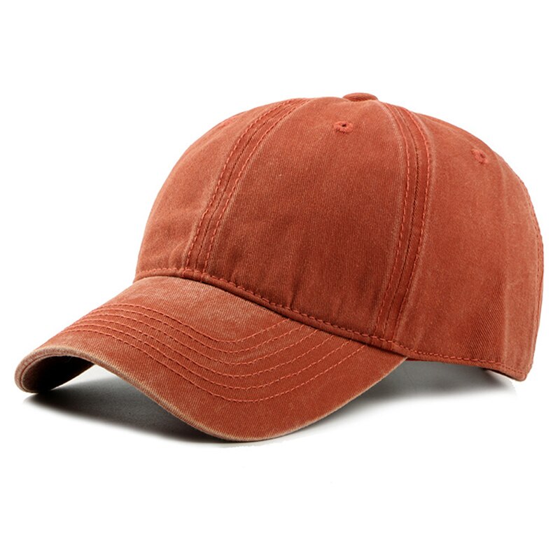 Gorra Unisex Vintage lavada gorra de béisbol de algodón ajustable Dad-Hat N66: brick red