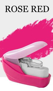 Stapleless stapler Needleless stapler Stapleless labor-saving stapler: rose Red