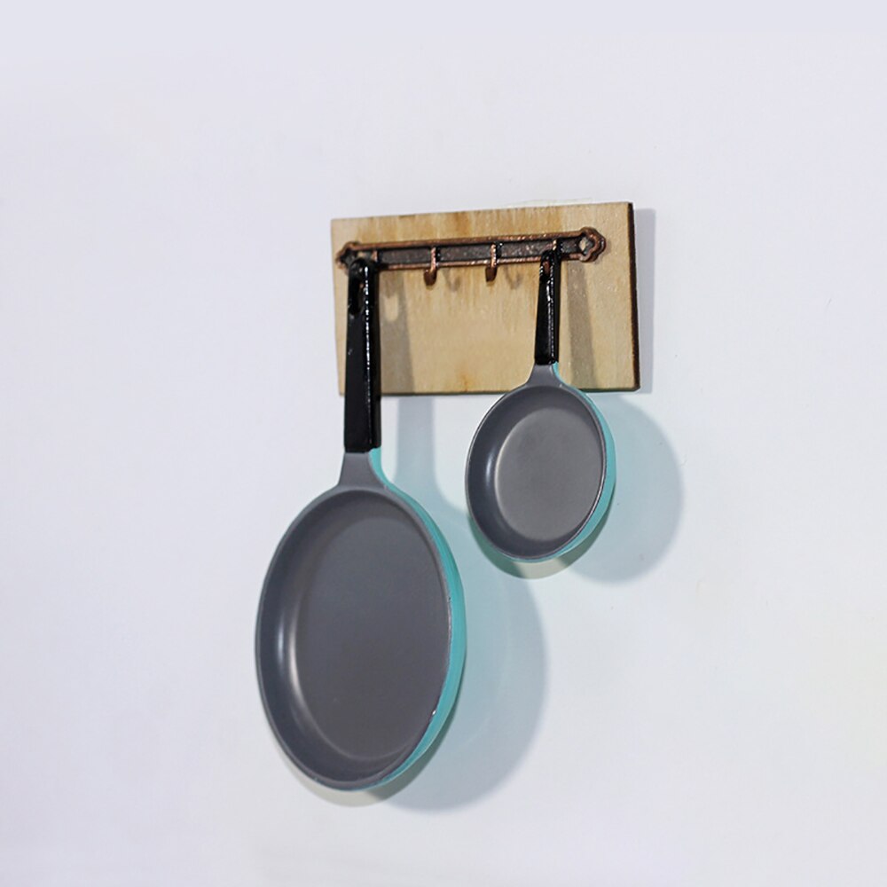 1/12 1/6 Dollhouse Miniature Accessories Mini Alloy Frying Pan Model Simulation Saucepan Toys for Doll House Decoration