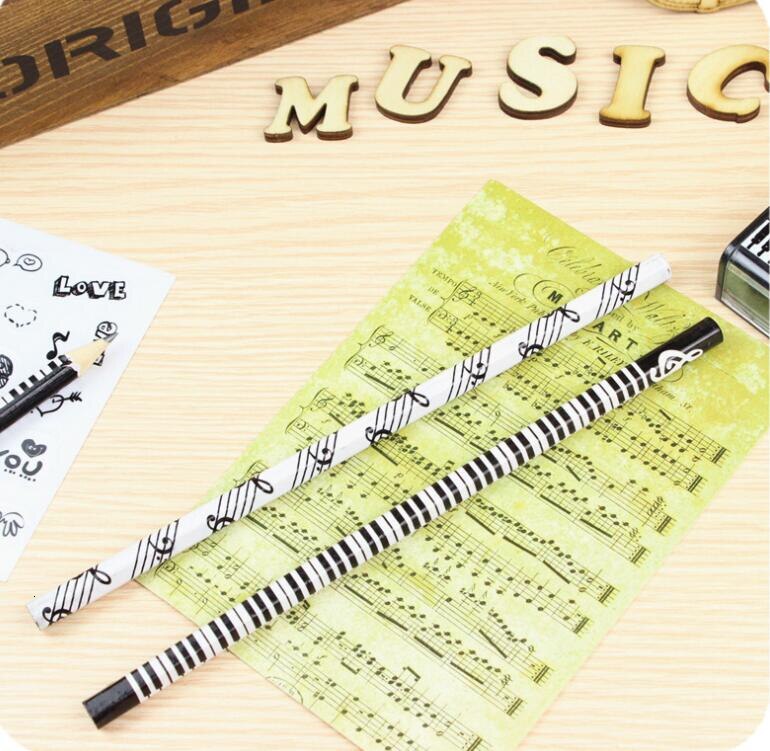 Musical Pencil 2B Standard Round Music Stationery Piano School Office Supply Student Prize kawaii simple cute