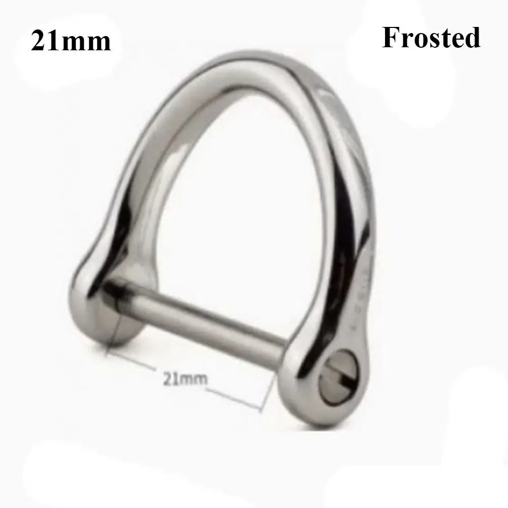 9/13/17/21Mm Massief Roestvrij Staal Karabijnhaak D Strik Nietjes Beugel Fob Sleutelhanger Sleutelhanger Haak Schroefverbinding Gespen: WHITE
