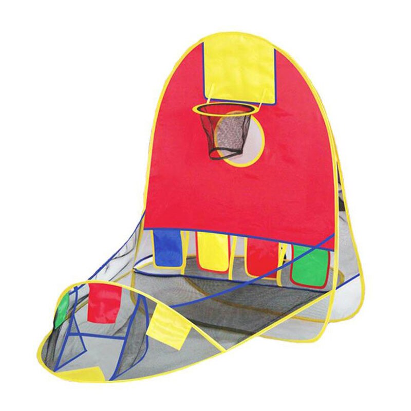 Kids Toys Play Tent Portable Foldable Tipi Prince Folding Tent Children Boy Cubby Play House Kids Outdoor Toy Tents Castle: red-2