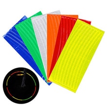 Motorfiets Fiets Reflecterende Stickers Velg Reflector Fiets Fietsen Veiligheid Fluorescerende Waterdicht Wiel Decal Tape Weerspiegelen