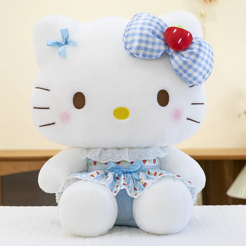 Hello Kitty Plüschtier Sanrio Plüschpuppe Kawaii Große Größe Kuscheltiere Hello Kitty Kissen Sofakissen Home Decor Kindergeschenk: CRIMSON / 31cm-50cm
