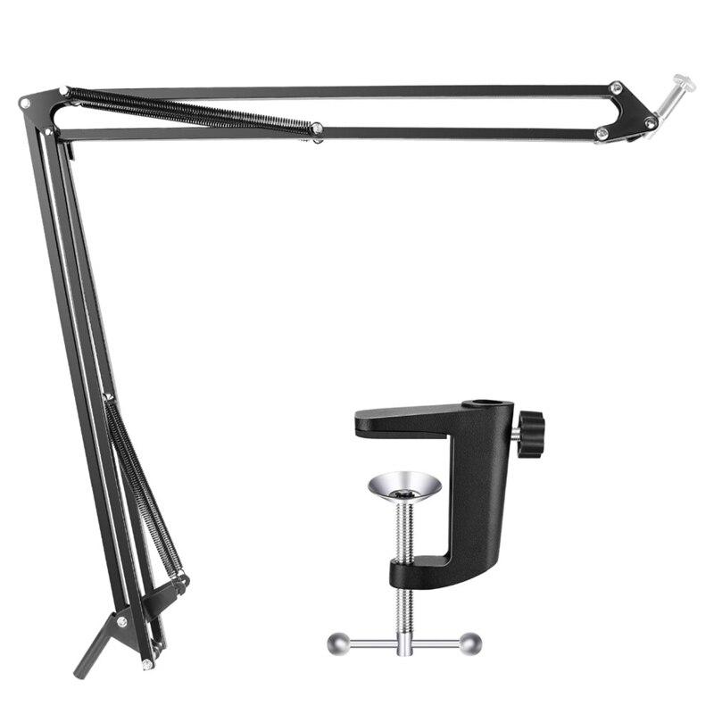 Recording Webcam Holder Stand Clip Mic Adjustable Suspension Boom Table Bracket with Shock Holder Mount for Webcam