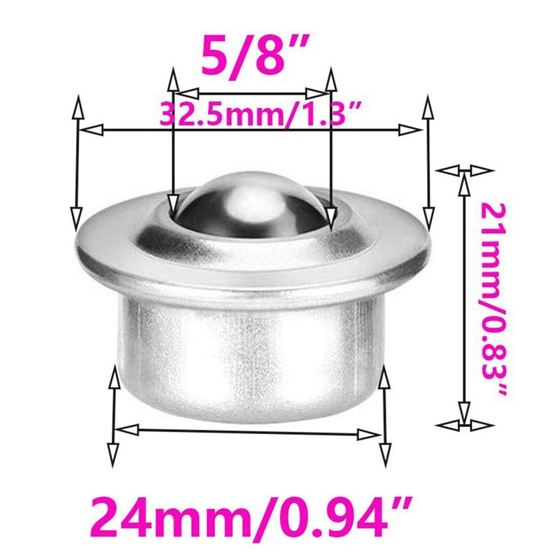 Universal Ball Bull's Eye Wheel Galvanized Universal Ball Transfer Wheel Stainless Steel Carbon Steel Bull's Eye Wheel
