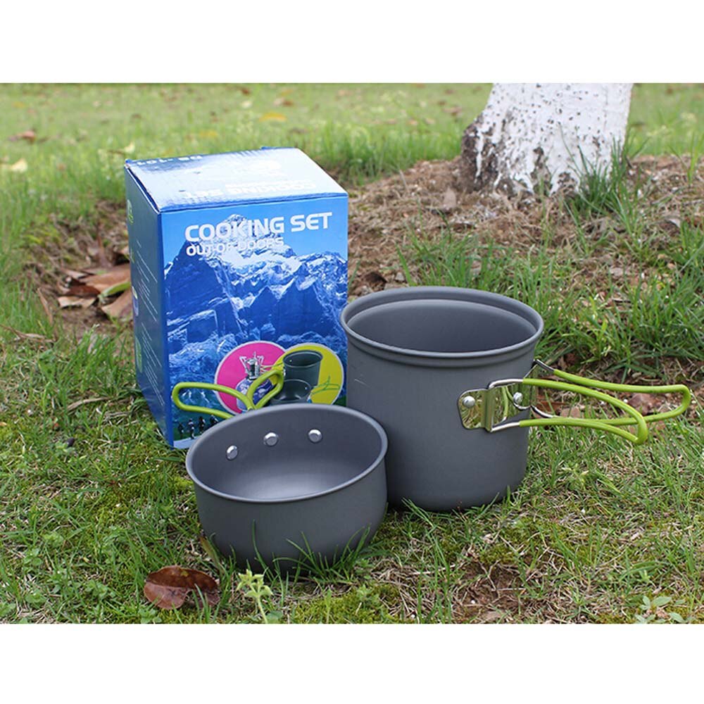 Pot Kom Draagbare Outdoor Camping Wandelen Koken Set Kookgerei Draagbare Outdoor Camp Tool Picknick Wandelen Gebruiksvoorwerpen