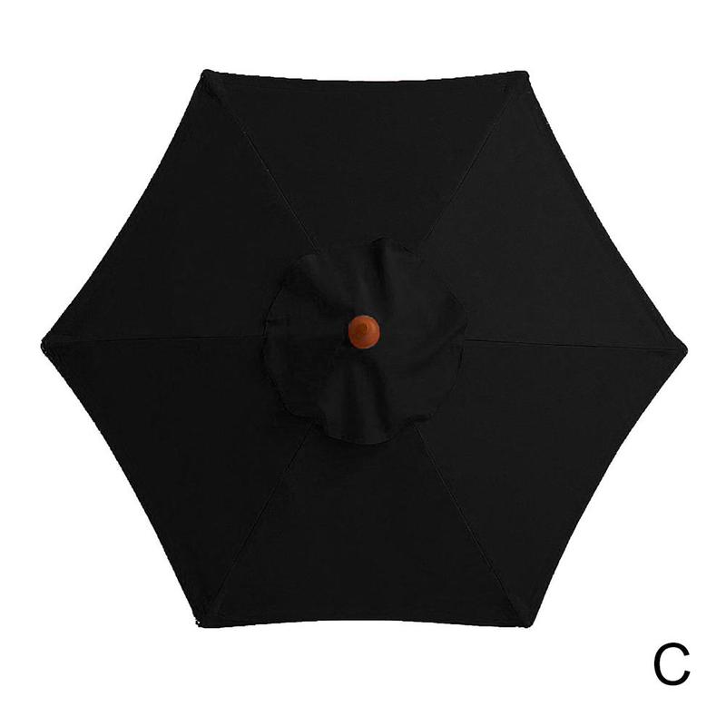 Outdoor Umbrella Replacement Canopy For 8 Ribs Dia Patio Sunshade Parasol Top Canopy Cover For Yard Garden Patio Beach P K5g1: black