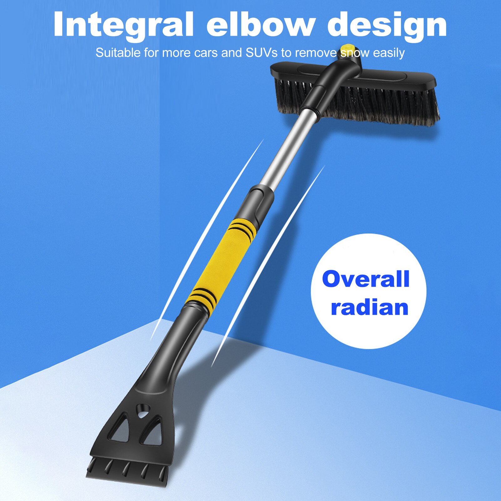 3-in-1 Car Cleaning Brush Ice Scraper Detachable Snow Shovel Brush Dust Remove Brush Auto Windshield Snow Brush