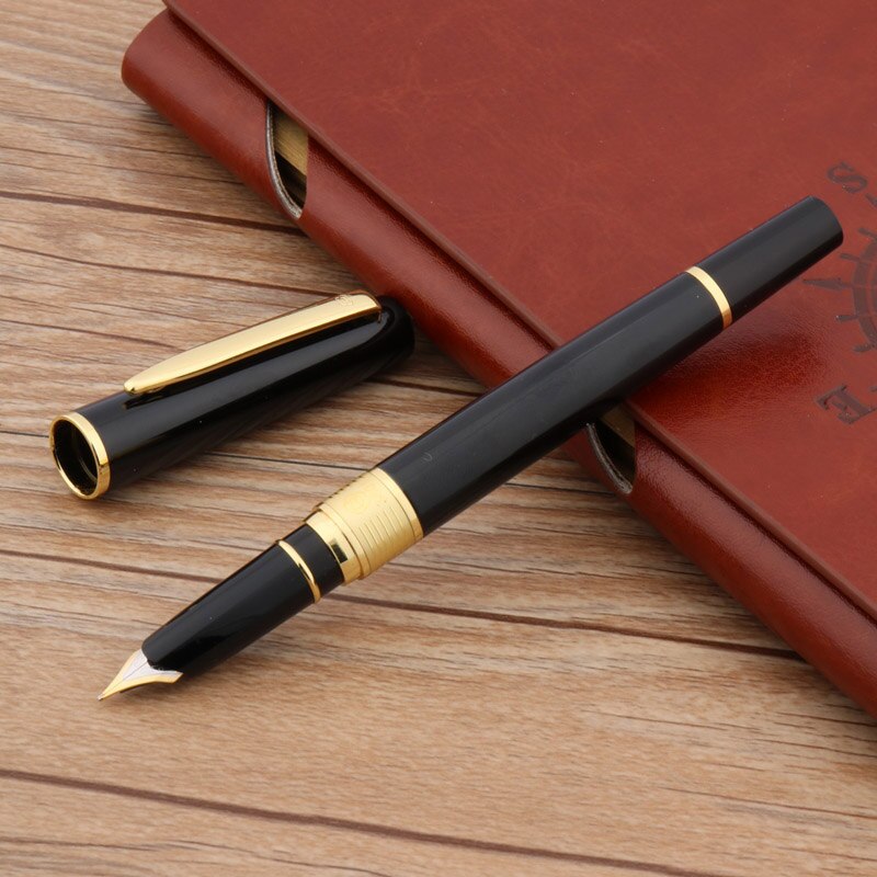BLACK Metal golden piece Restoring ancient ways Trim M Fountain Pen
