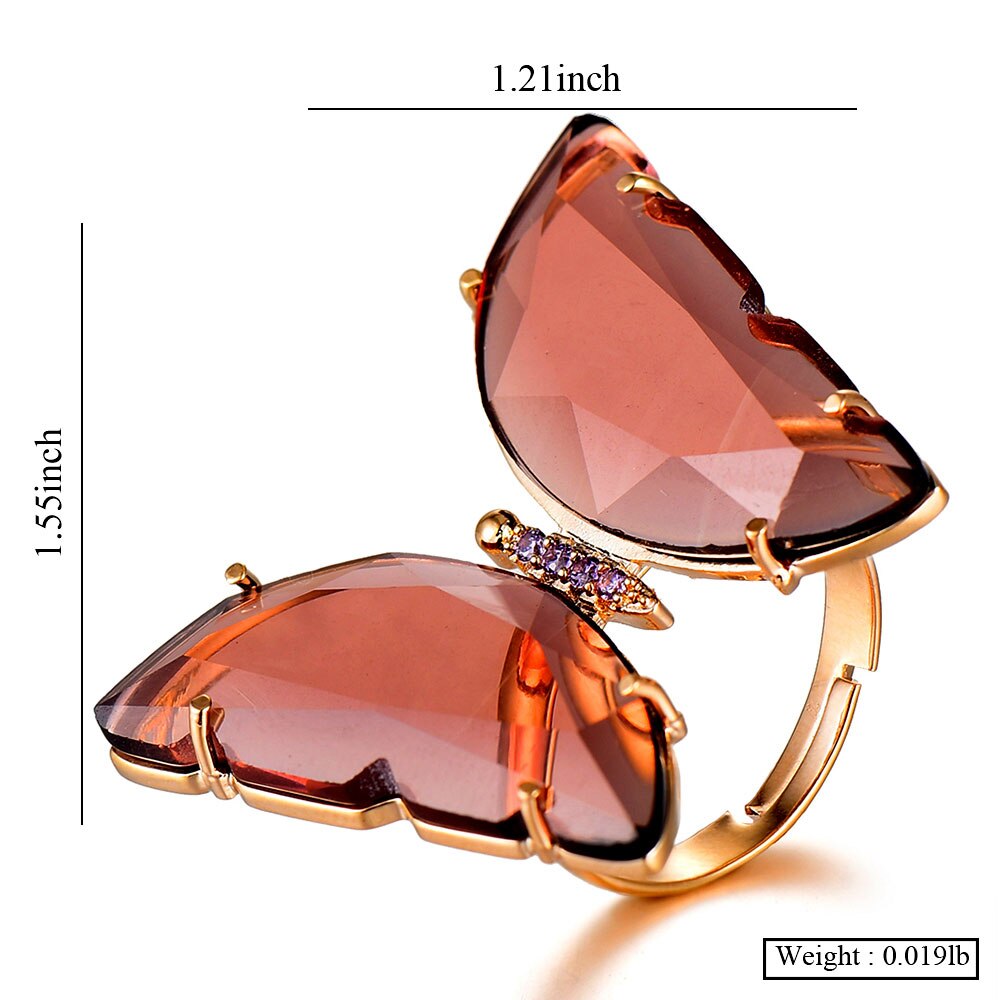 Godki spring handgemaakte vlinderringen voor vrouwen bruiloft verloving kubieke zirkonia ringen vinger accessoires feestband
