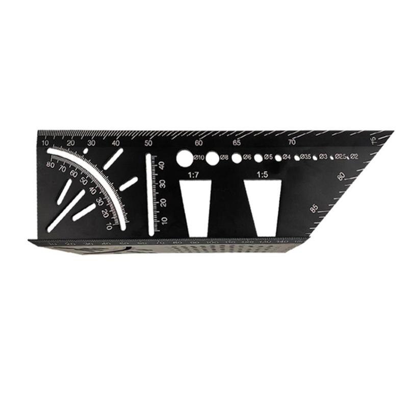 Hoek Heerser Aluminium Meetinstrumenten Levert Multifunctionele Tool Accessoires 45 Graden 90 Graden Lijn Heerser