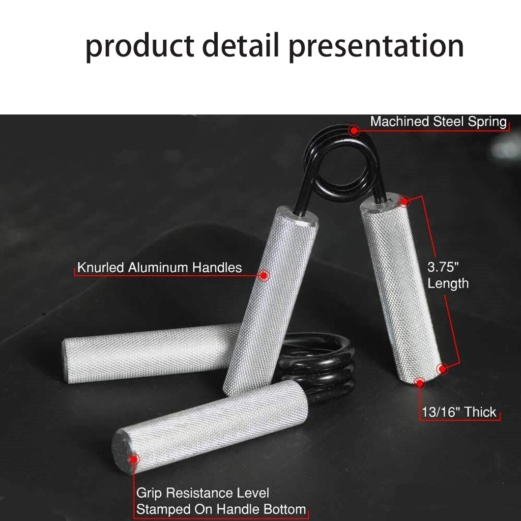 100-300LBS Aluminum Rod Grip Metal Grip Hand Strength Exercise Solid Aluminum Handl Grip Exerciser Strength Muscle Recovery