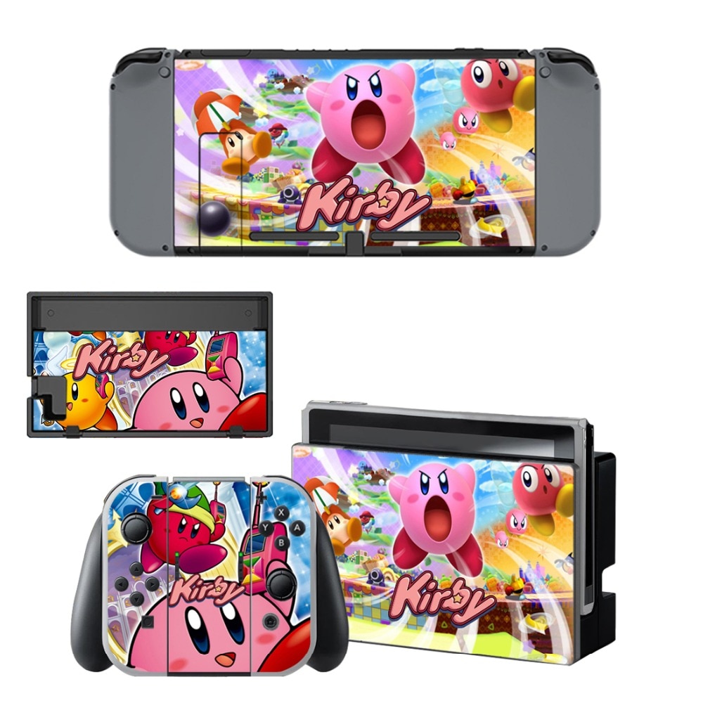 Gioco Kirby Autoadesivo Della Pelle del vinile per NintendoSwitch adesivi skin per Nintend Interruttore NS Console e Joy-Con Controller