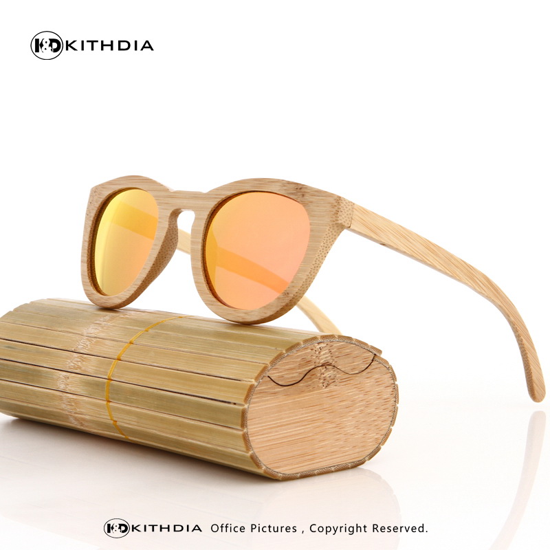 KITHDIA Hout Zonnebril Mannen Gepolariseerde Rijden bamboe Zonnebril Houten Brilmonturen Oculos De Sol Feminino: 4