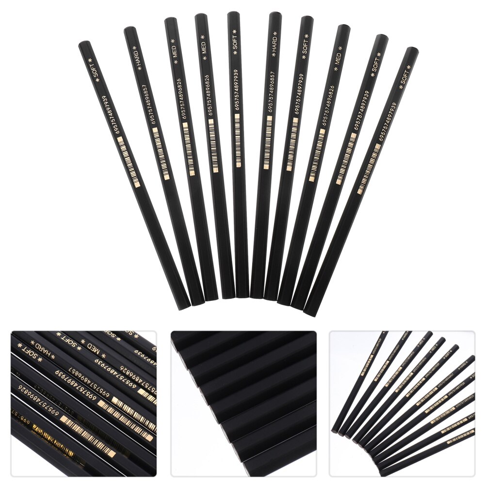 10pcs Durable Sketch Pencils Drawing Artist Pencils Helpful Painting Supply: Default Title