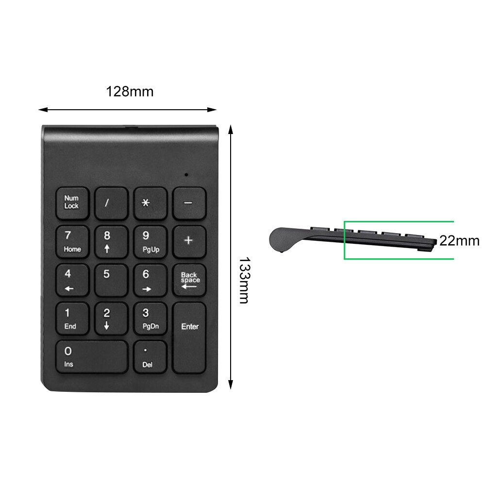 Wireless Numeric Keypad Mini Keyboard 2.4g Small Stylish Keypad for Games Office Entertainment